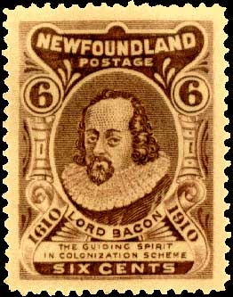 A stamp with Bacon's face